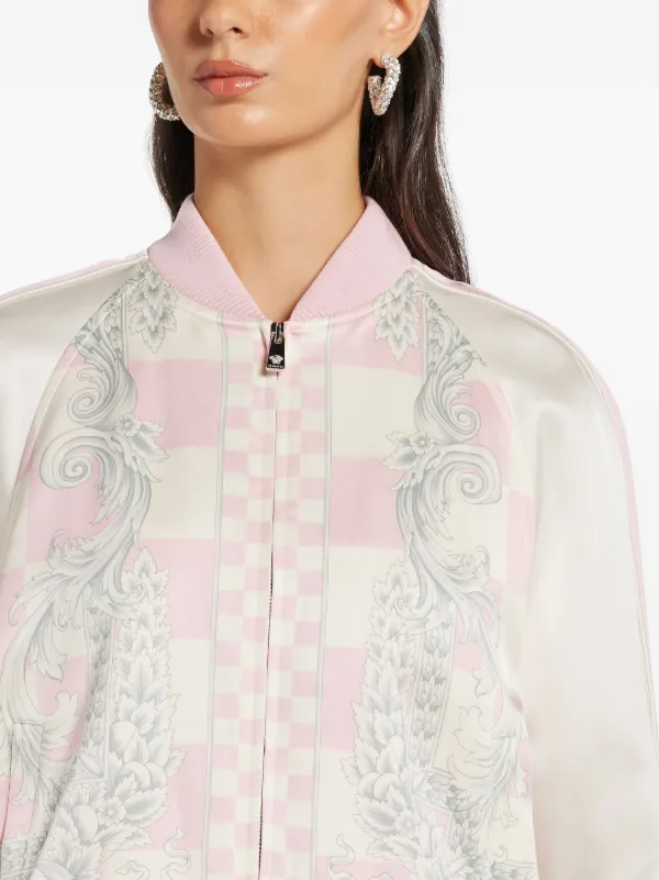 Versace Barocco-print Bomber Jacket | Pink | FARFETCH