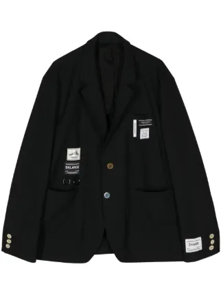 Undercover patch-detail single-breasted Blazer - Farfetch 