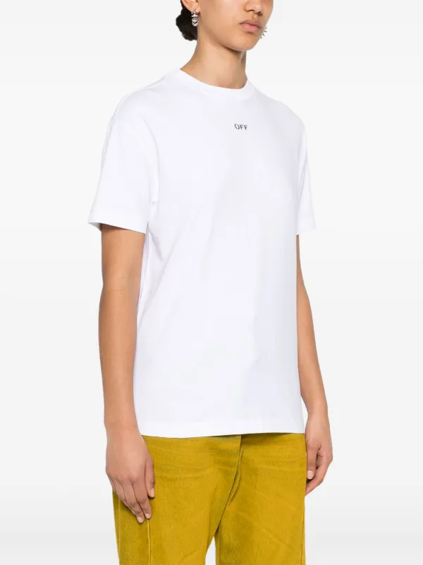 Off-White Diag-stripe Cotton T-shirt | White | FARFETCH