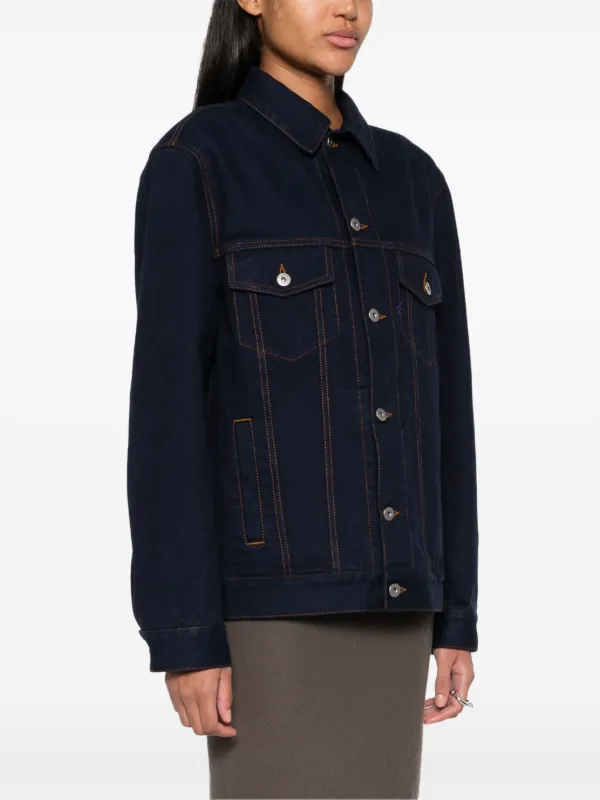 BURBERRY デニムジャケット ダークブルー Burberry デニムジャケット | ブルー | FARFETCH JP