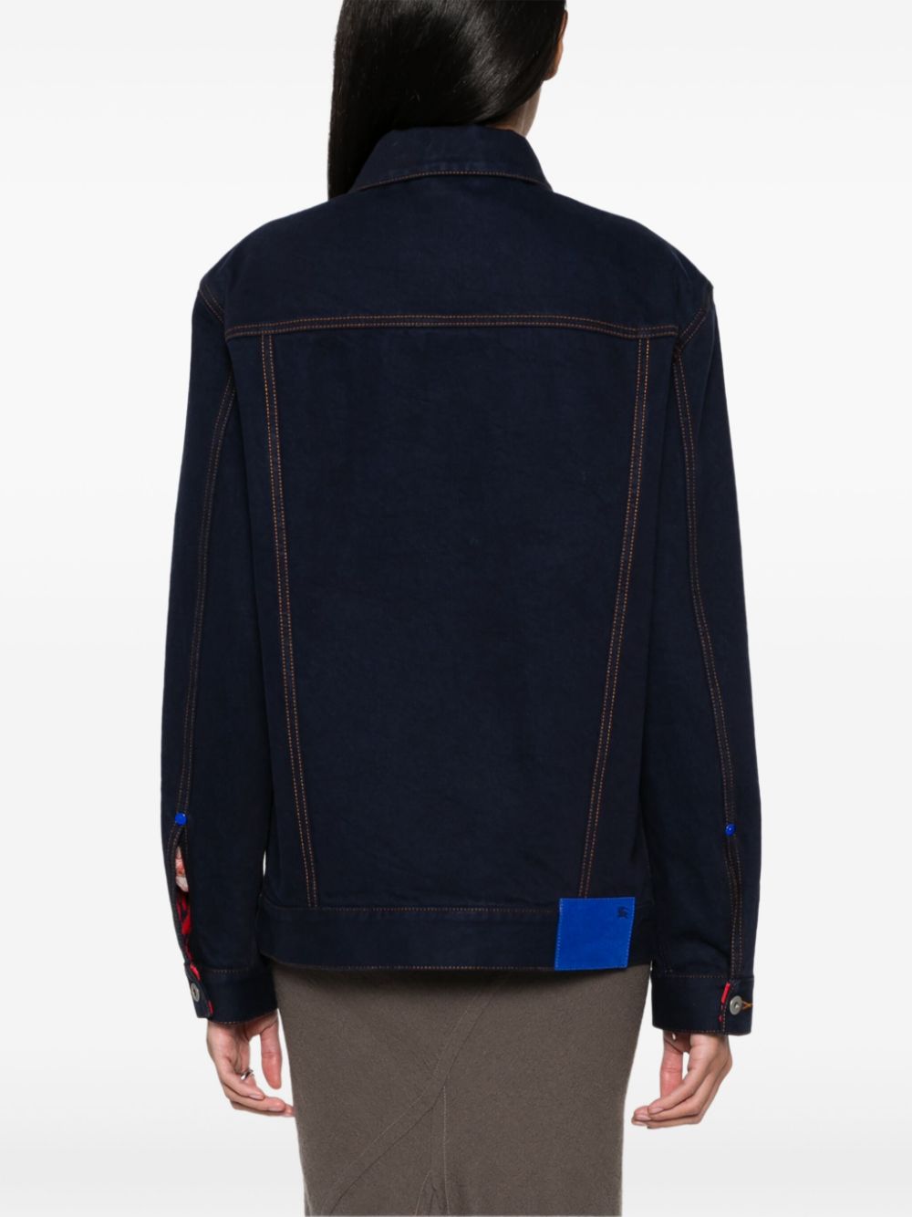 Burberry Spijkerjack met logopatch Blauw