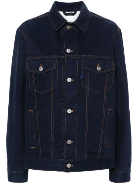 Burberry logo-patch denim jacket Women