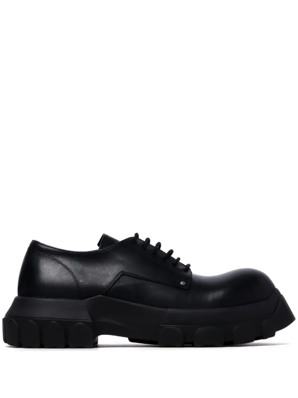 Rick Owens Sapato Bozo Tractor De Couro | Preto | FARFETCH BR