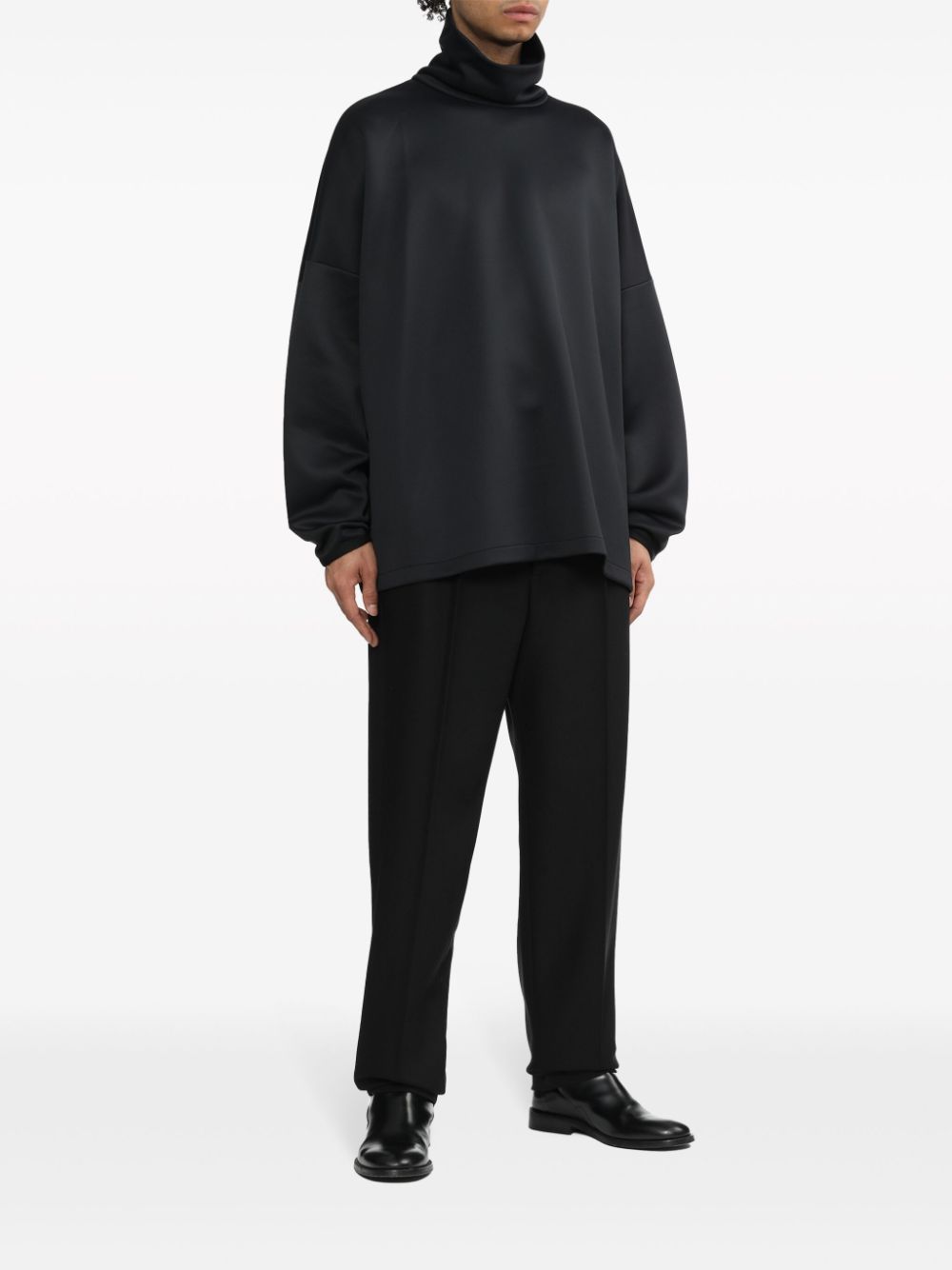 Shop Fear Of God Tailored Straight-leg Trousers In Black