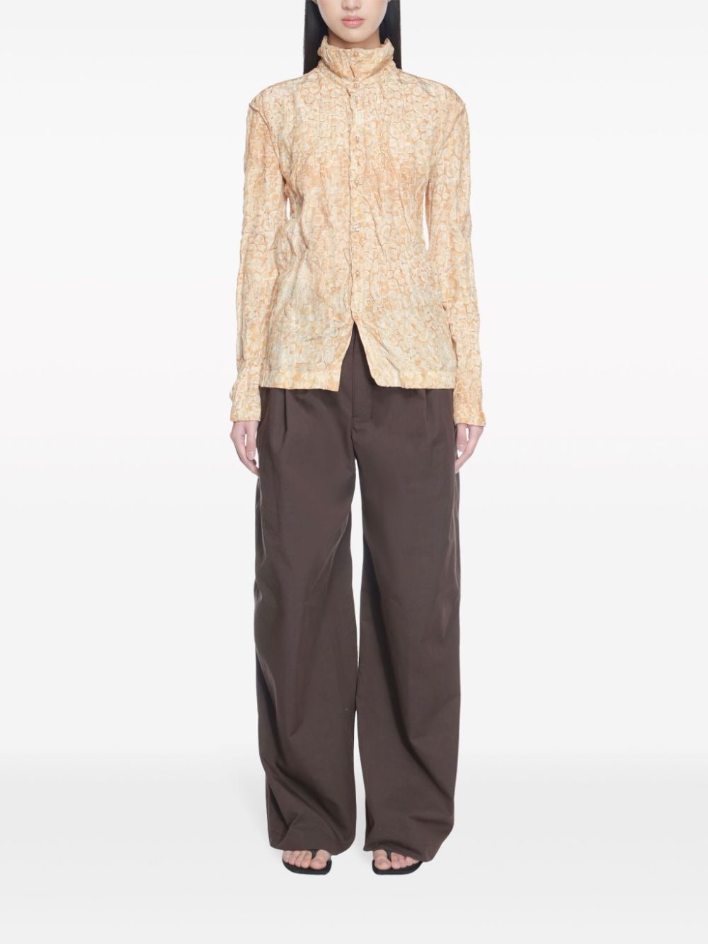 LEMAIRE Blouse met gekreukt effect - Beige