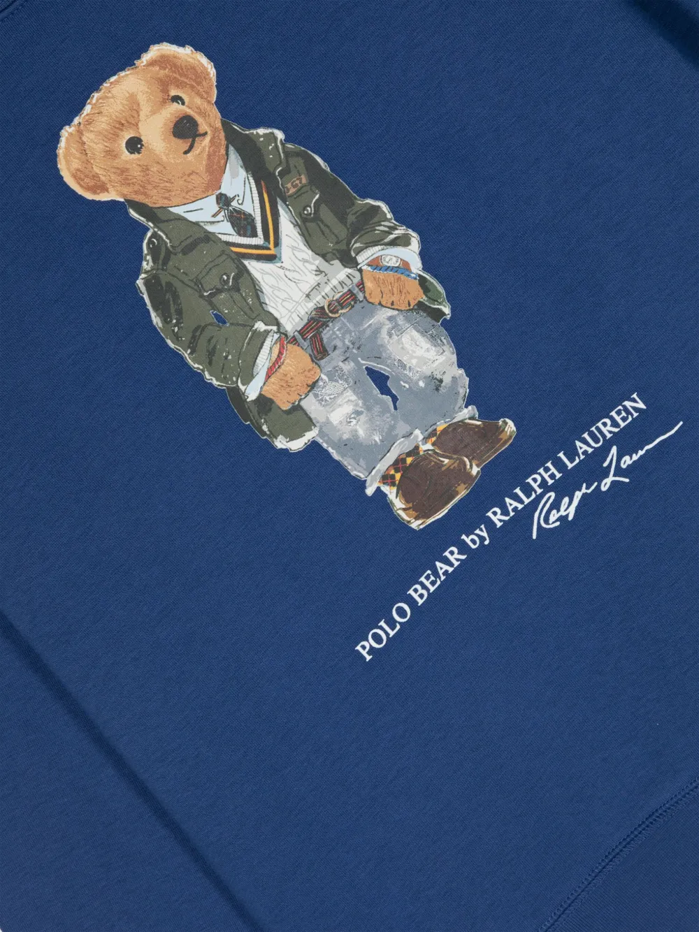 Shop Ralph Lauren Polo Bear Sweatshirt In 蓝色