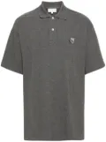 Maison Kitsuné fox-motif cotton polo shirt - Grey