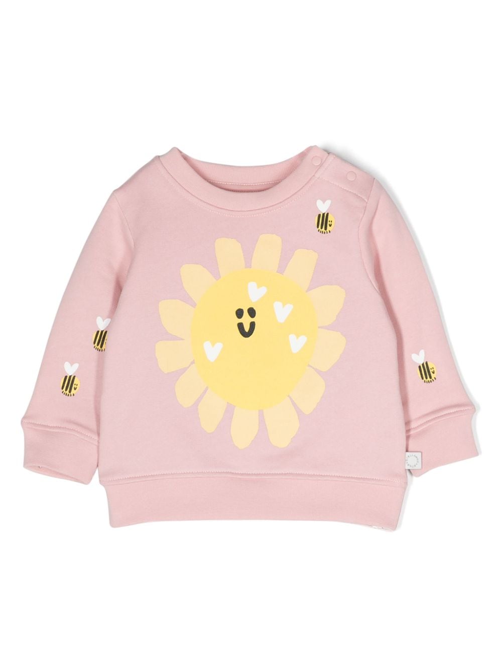 Shop Stella Mccartney Sun-print Cotton Sweatshirt In Pink