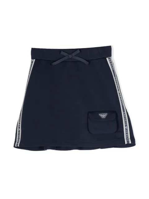 Emporio Armani Kids logo-embroidered jersey skirt