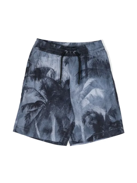 Emporio Armani Kids shorts con estampado de palmeras