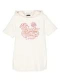 Emporio Armani Kids dragon-embroidered jersey minidress - Neutrals