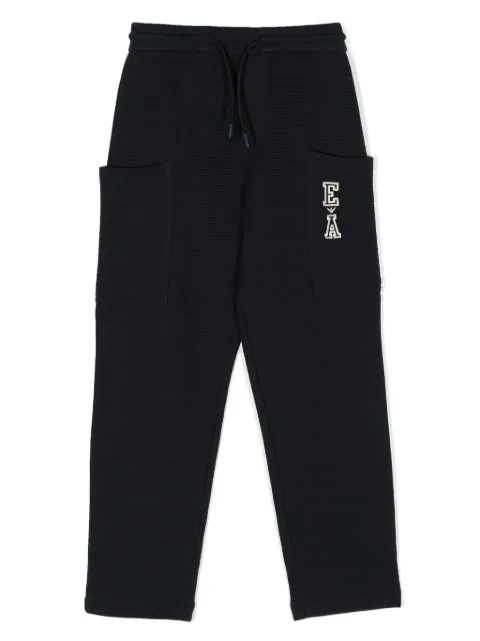Emporio Armani Kids logo-appliqué cotton track pants