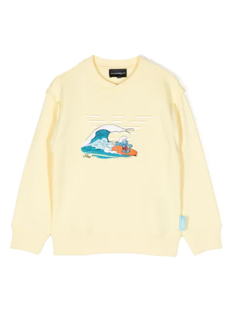Emporio Armani Kids x Smurfs cotton sweatshirt