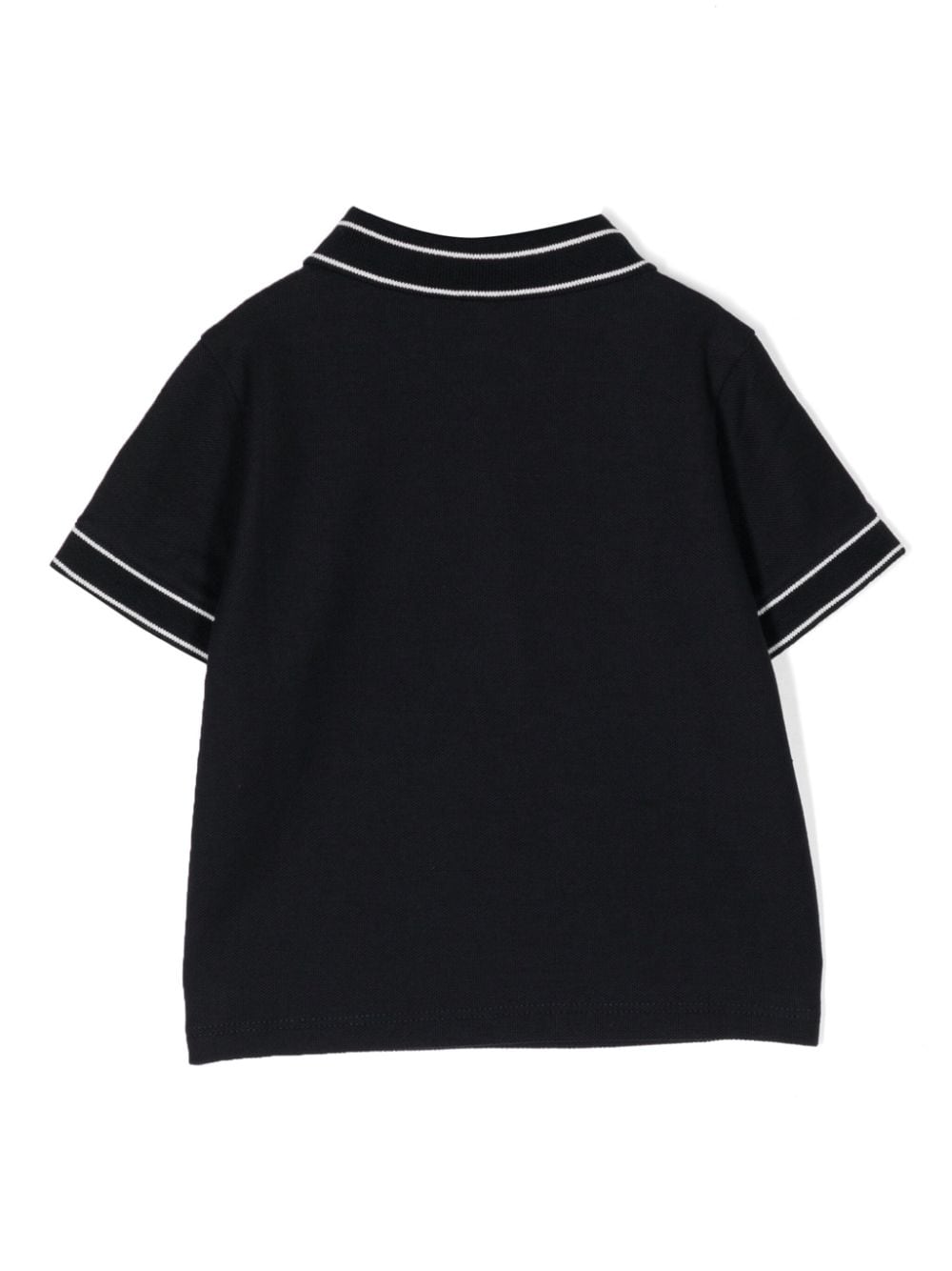 Shop Emporio Armani Logo-embroidered Cotton Polo Shirt In Black