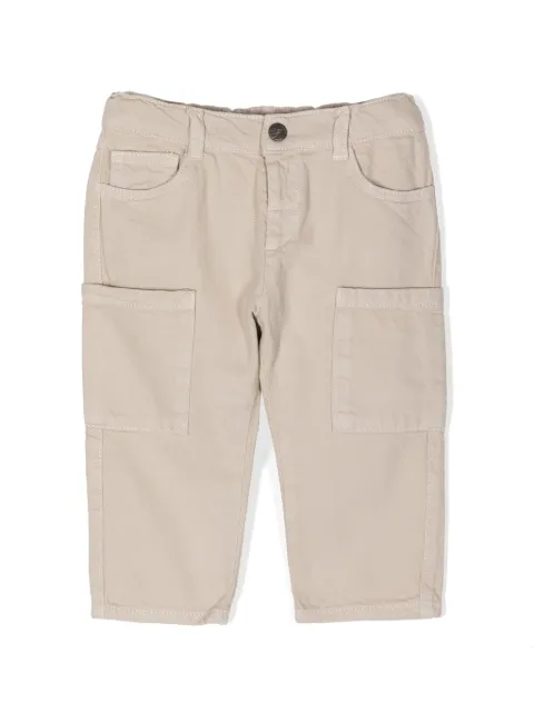 Emporio Armani Kids logo-plaque cotton chinos