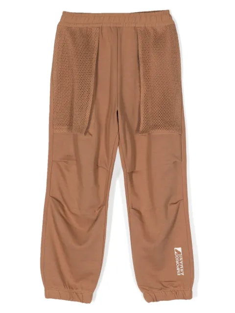 Emporio Armani Kids logo-embroidered cotton-blend track pants