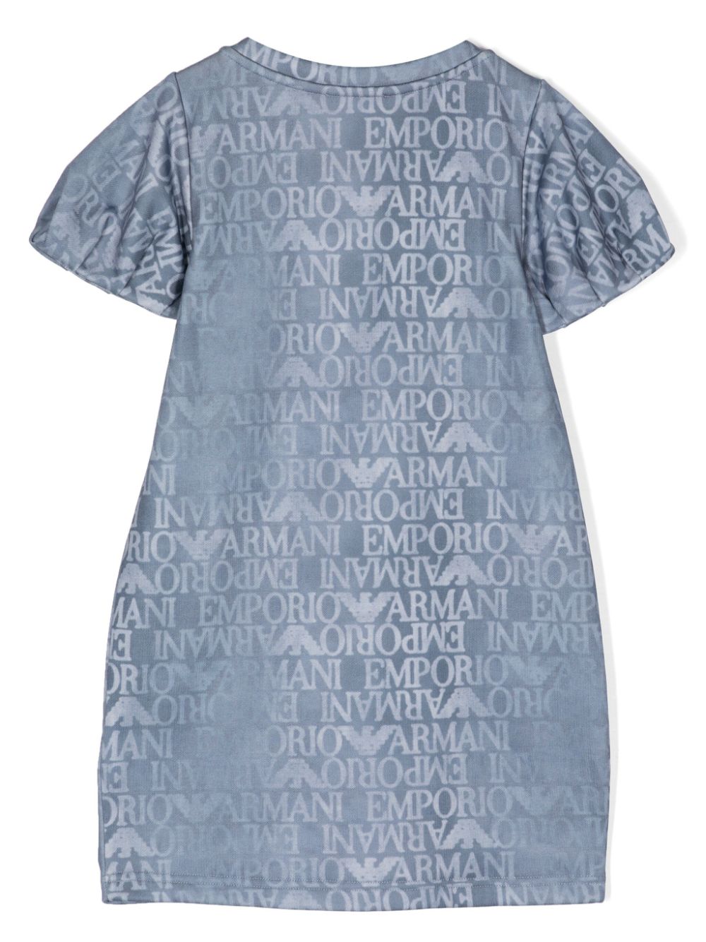 Emporio Armani Kids Mini-jurk met logoprint Blauw