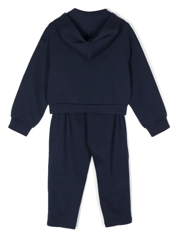 Emporio Armani Kids logo patch cotton blend Tracksuit Blue FARFETCH SG