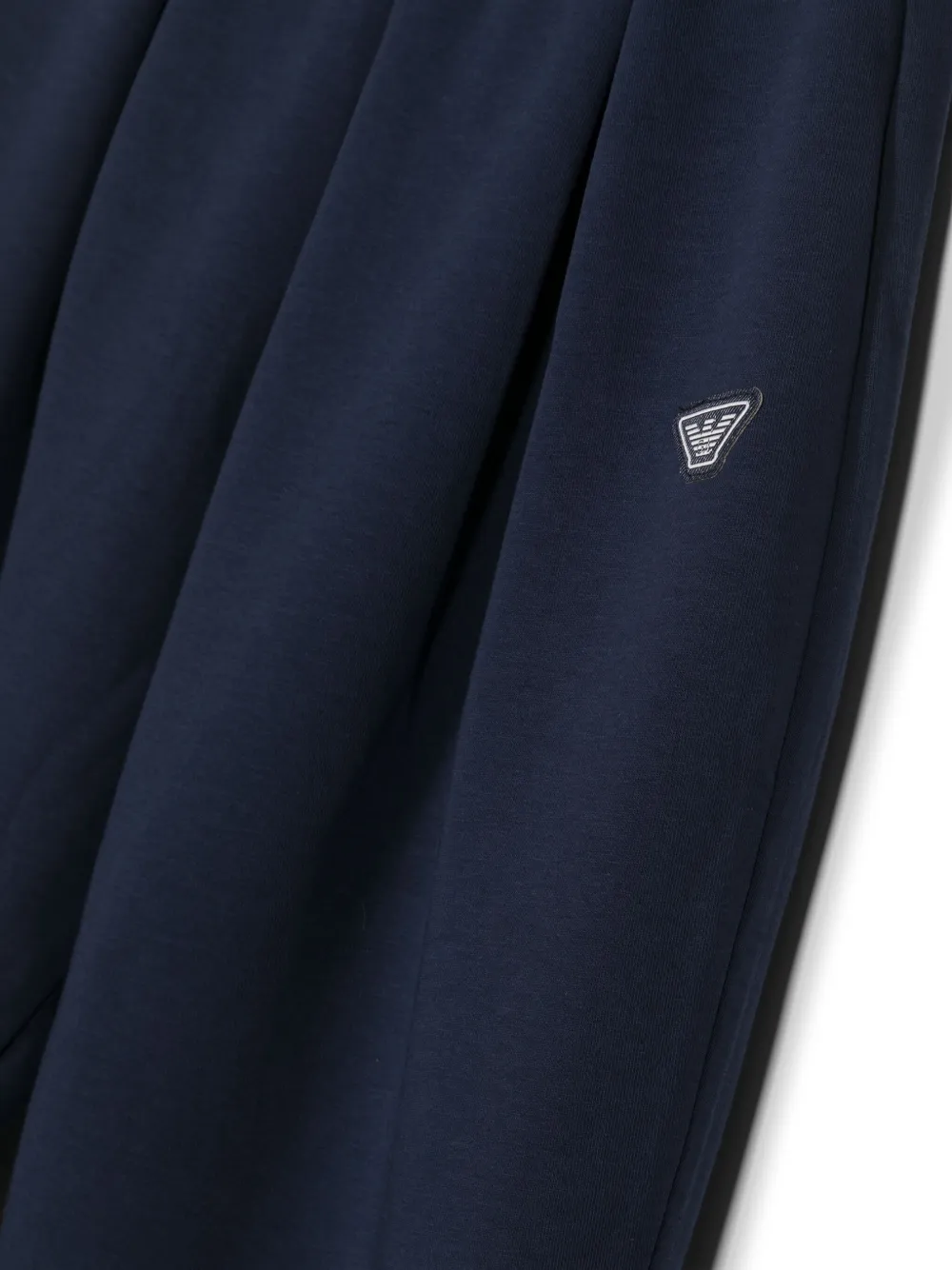 Emporio Armani Logo-patch Cotton-blend Tracksuit In Blue