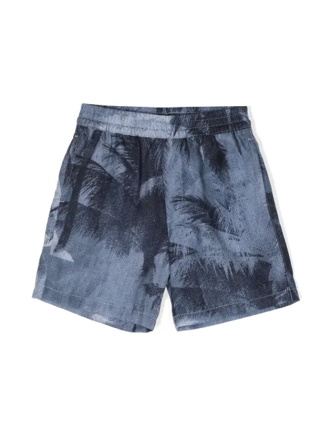 Emporio Armani Kids Bermuda com estampa de palmeira