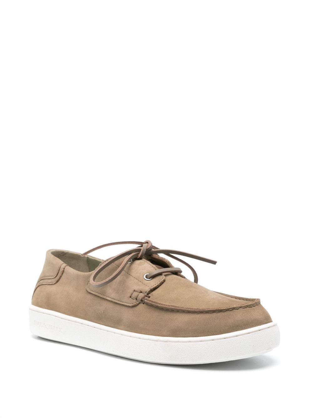 Shop Paul & Shark Lace-up Suede Boat Shoes In Green