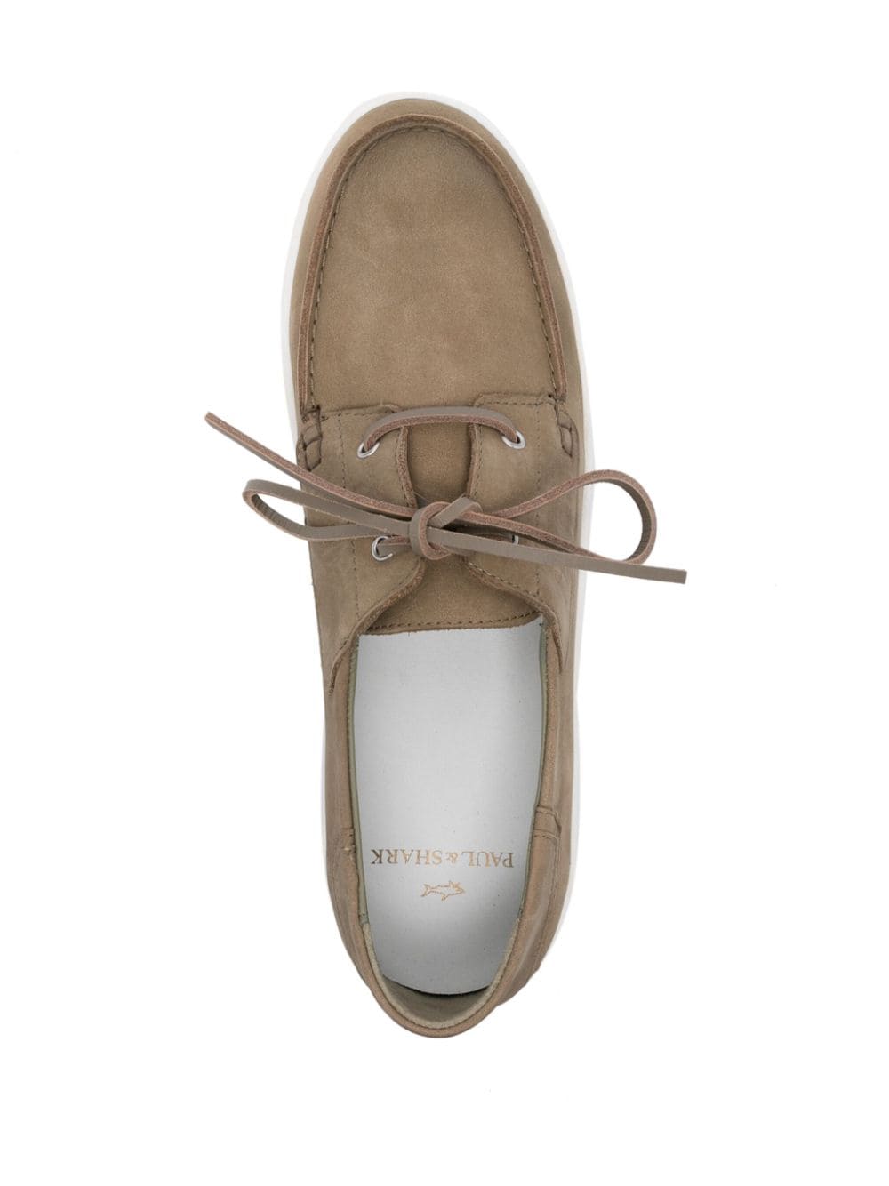 Shop Paul & Shark Lace-up Suede Boat Shoes In Green