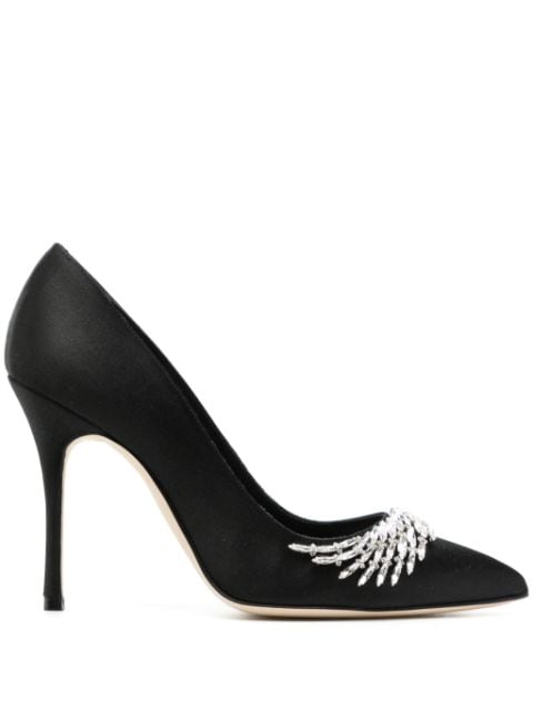 Pluma 110mm leather pumps