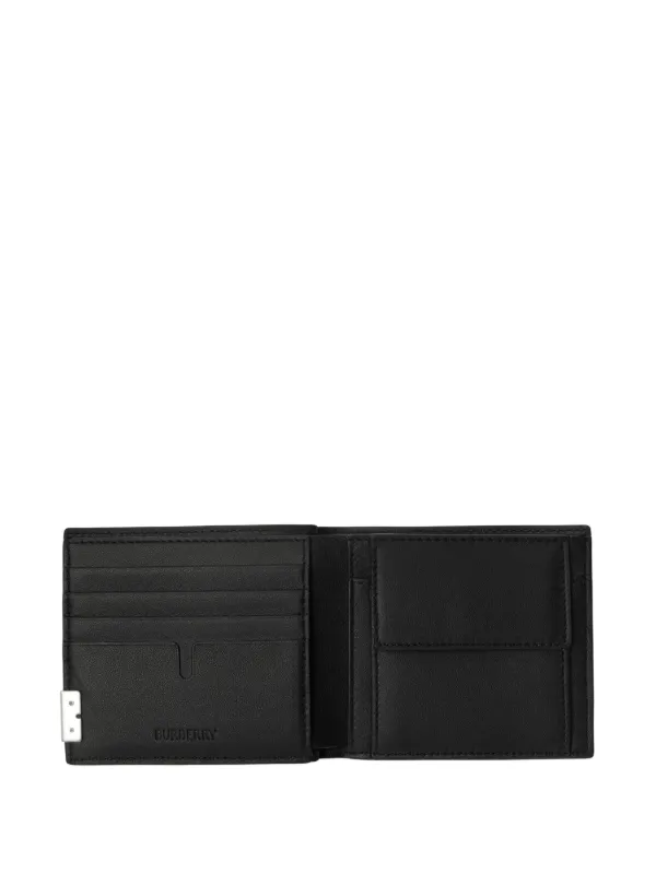 Burberry B cut Leather Wallet Black FARFETCH SA