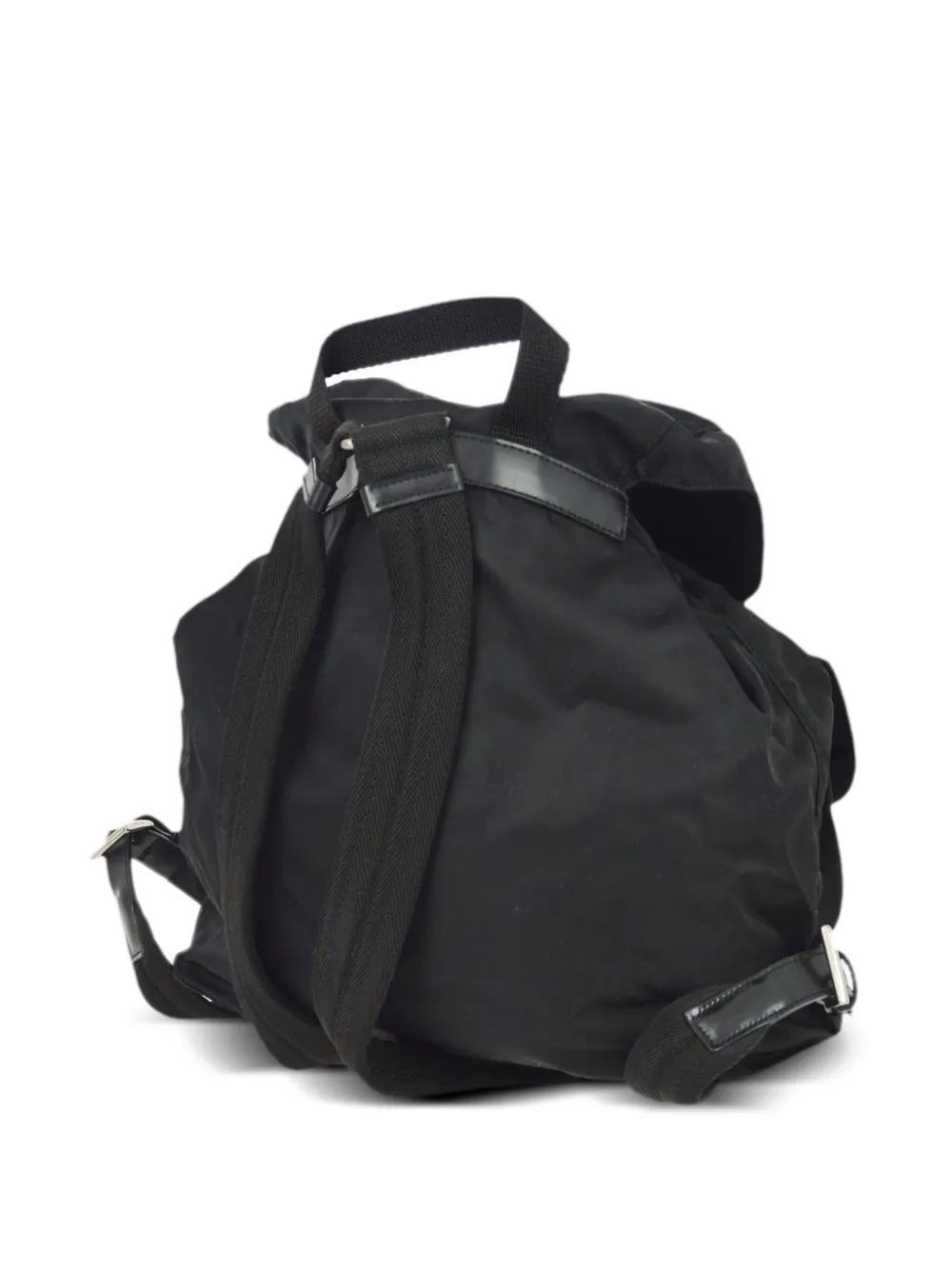 Prada Pre-Owned 1990-2000 rugzak met logo-applicatie - Zwart