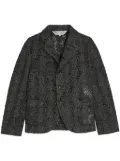 Comme Des Garçons Comme Des Garçons lace single-breasted blazer - Black