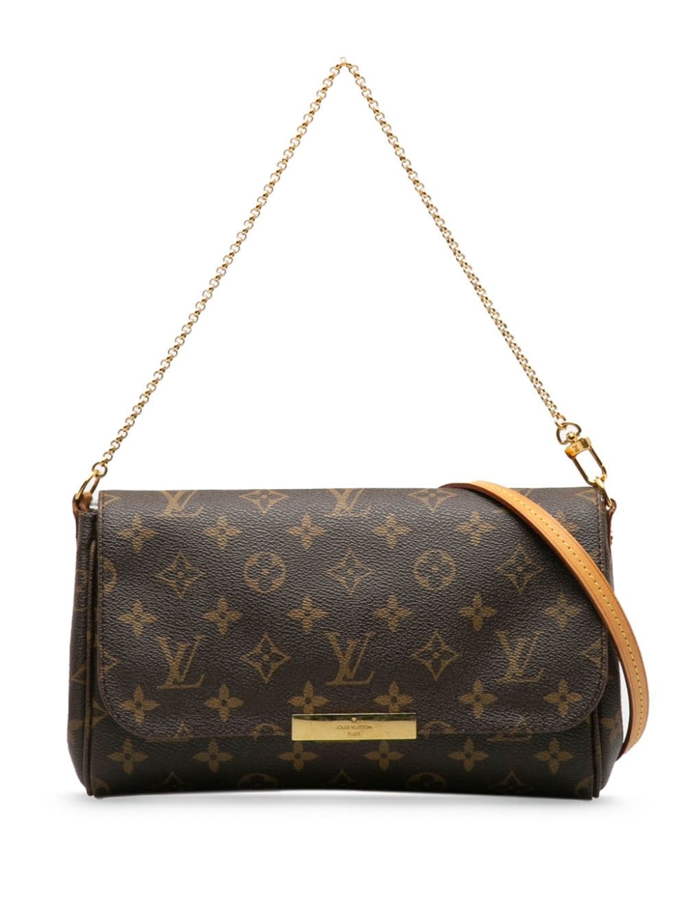 Pre-owned Louis Vuitton 2013 Favorite Pm Shoulder Bag In Brown