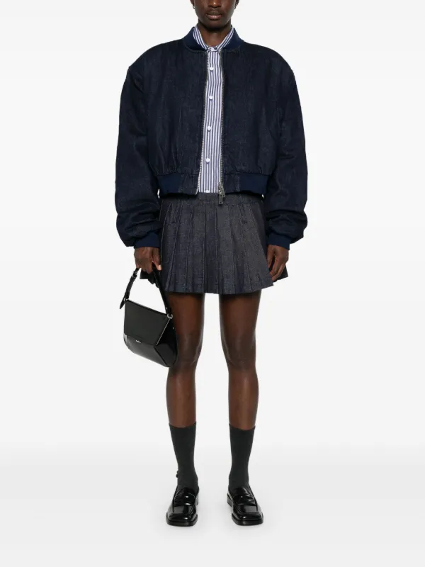 The Frankie Shop Blake プリーツ ミニスカート | ブルー | FARFETCH JP