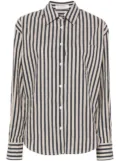 The Frankie Shop Lui textured-finish shirt - Blue