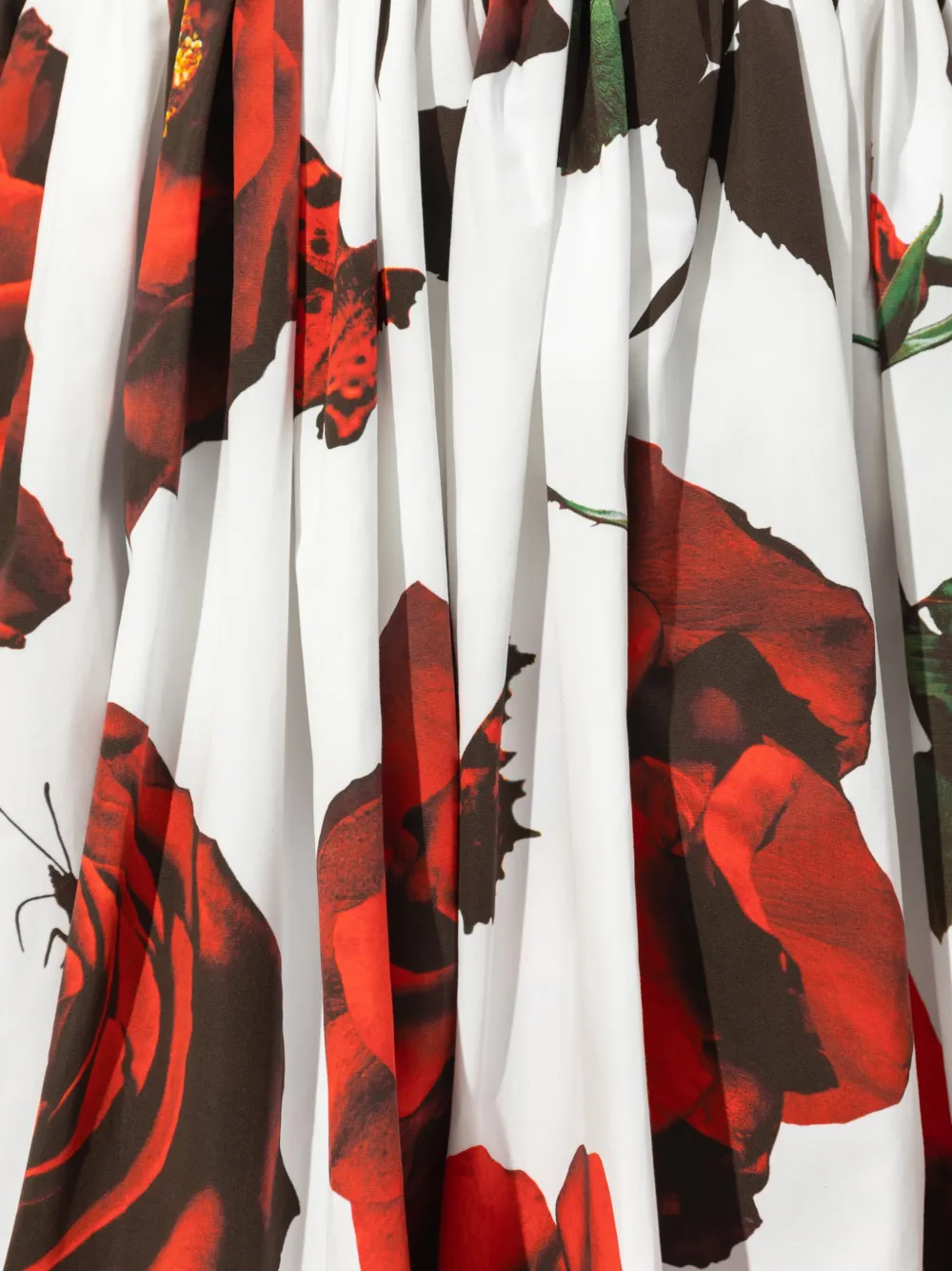 Alexander McQueen Flared mini-jurk met bloemenprint Wit