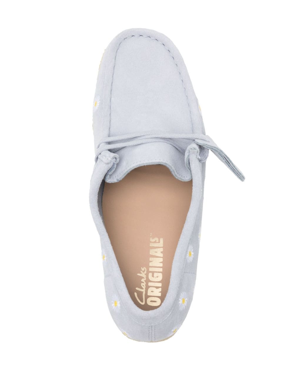 Shop Clarks Wallabee Suede Lace-up Shoes In Blue