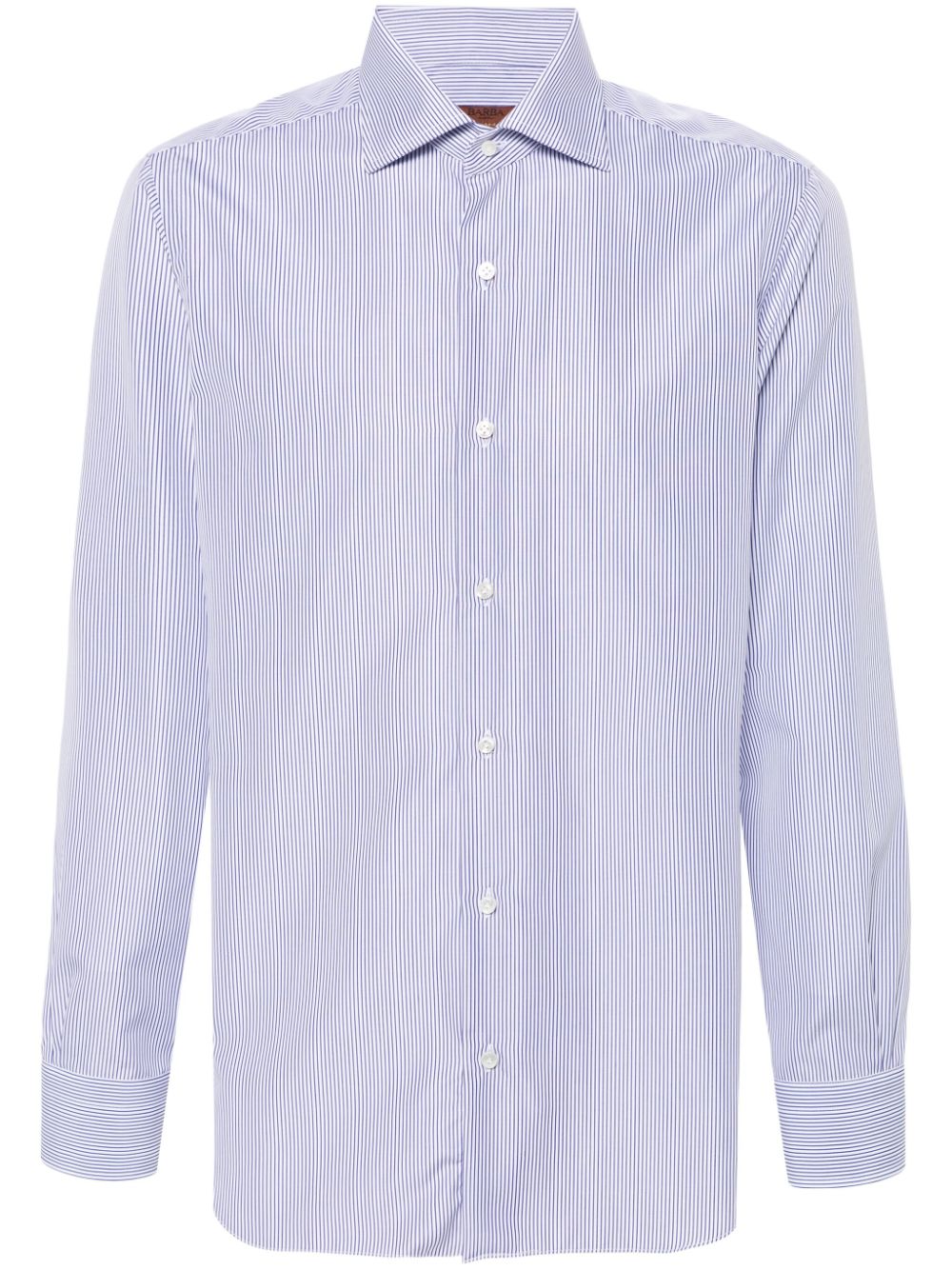 Barba Long-sleeved Cotton Shirt In White