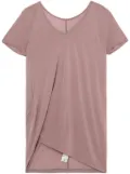 Rick Owens scoop-neck draped T-shirt - Pink