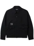 Undercover logo-patch twill shirt jacket - Black
