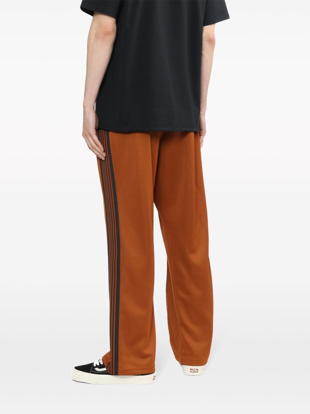 Shop Needles Logo-embroidered Track Pants In Brown