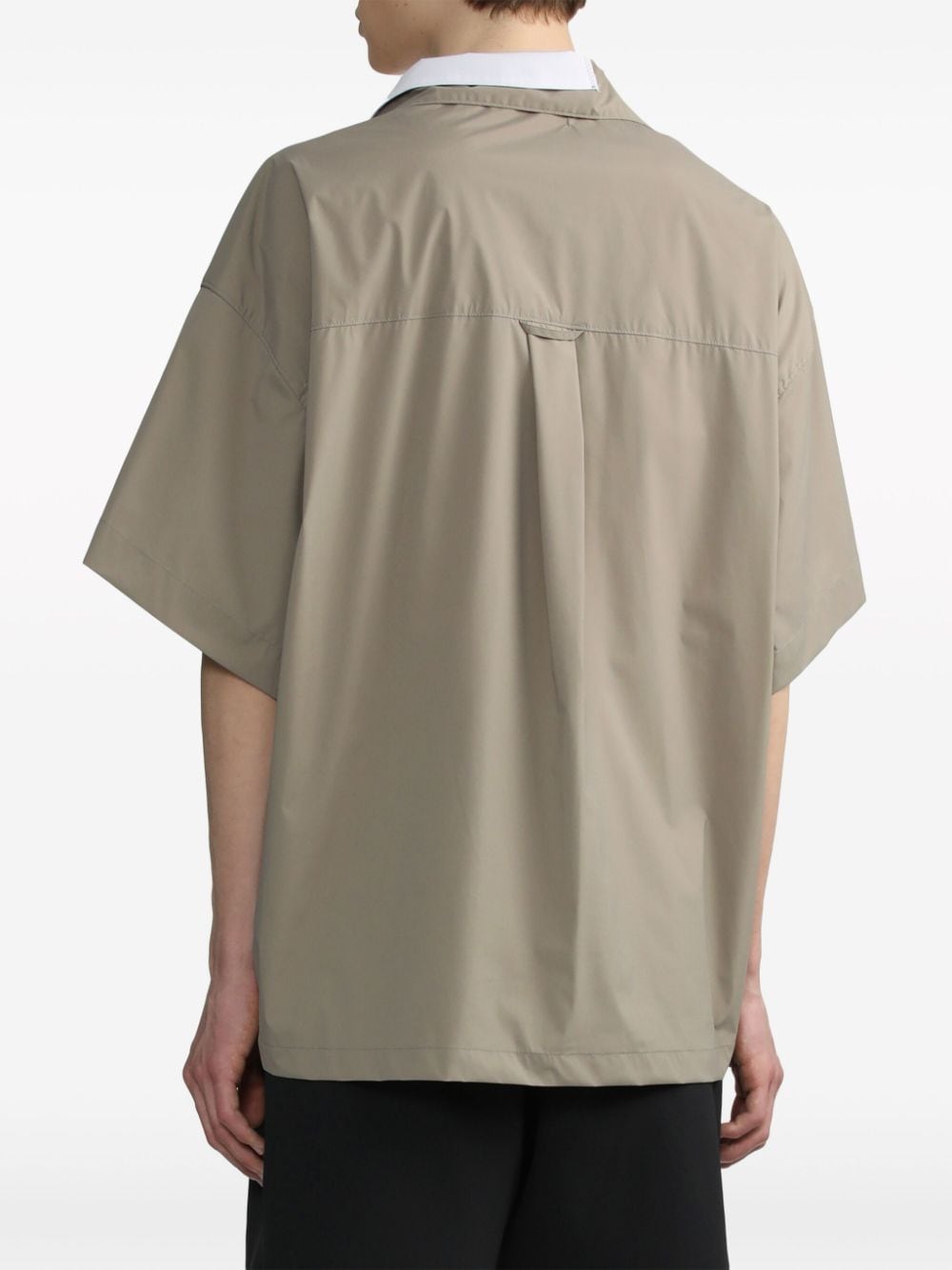 Kolor Overhemd met contrasterende kraag Beige