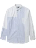 Comme des Garçons Homme colourblock striped shirt - Blue