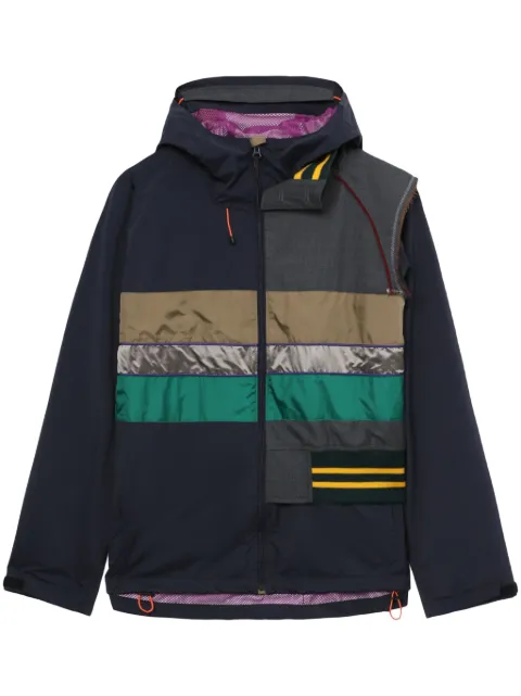 Kolor contrasting-panel hooded jacket