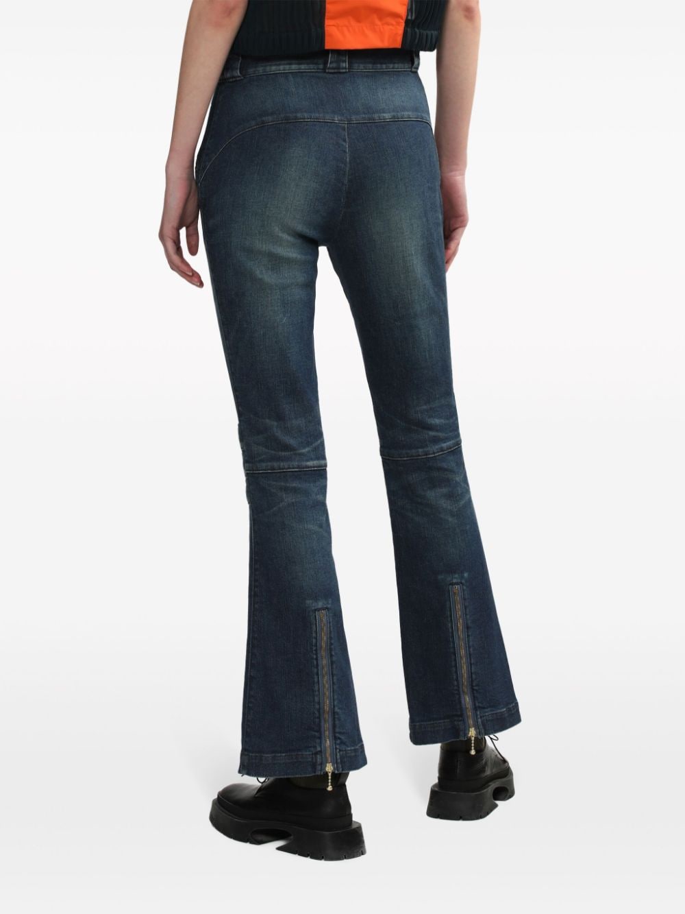 Shop Kolor Mid-rise Flared Jeans In Blue