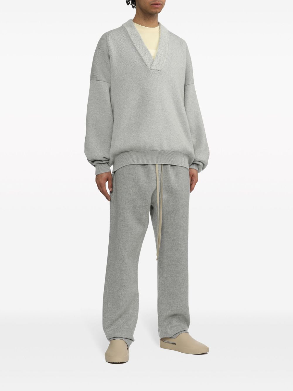 Fear Of God Sweater met logopatch - Grijs