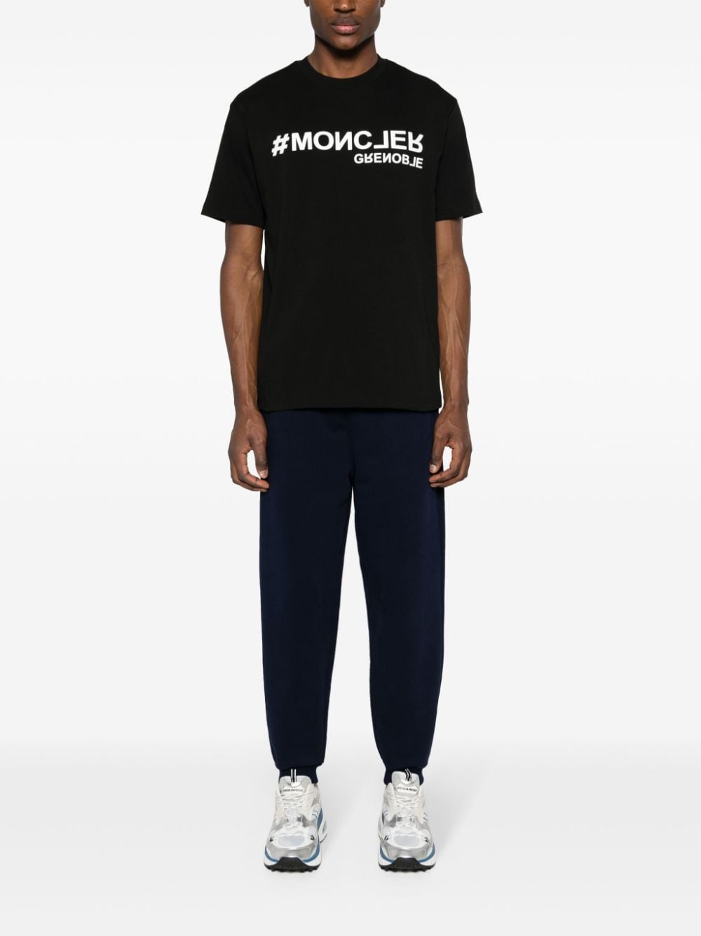 Moncler Grenoble T-shirt met logopatch Zwart