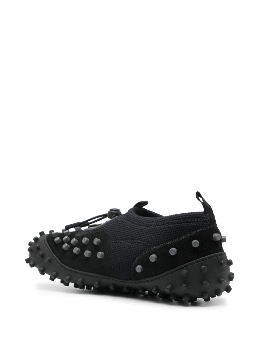 Shop Sunnei 1000chiodi Stud-embellished Leather Sneakers In Black