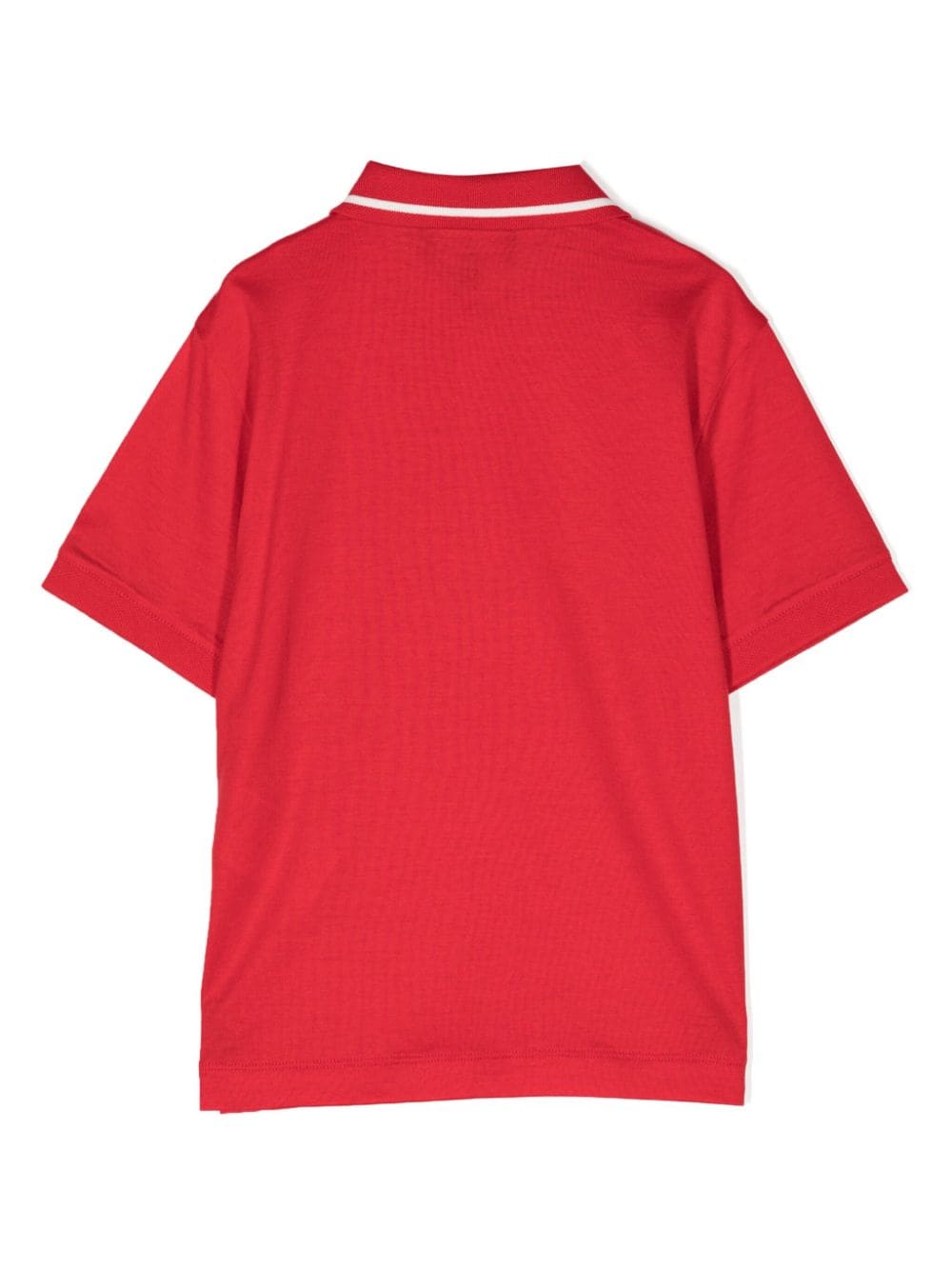 Shop Emporio Armani Eagle-appliqué Jersey Polo Shirt In Red