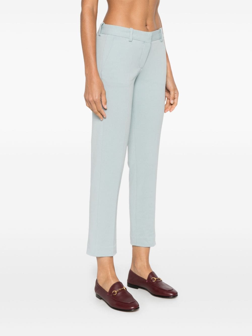 Shop Circolo 1901 Slim-cut Chino Trousers In Blue