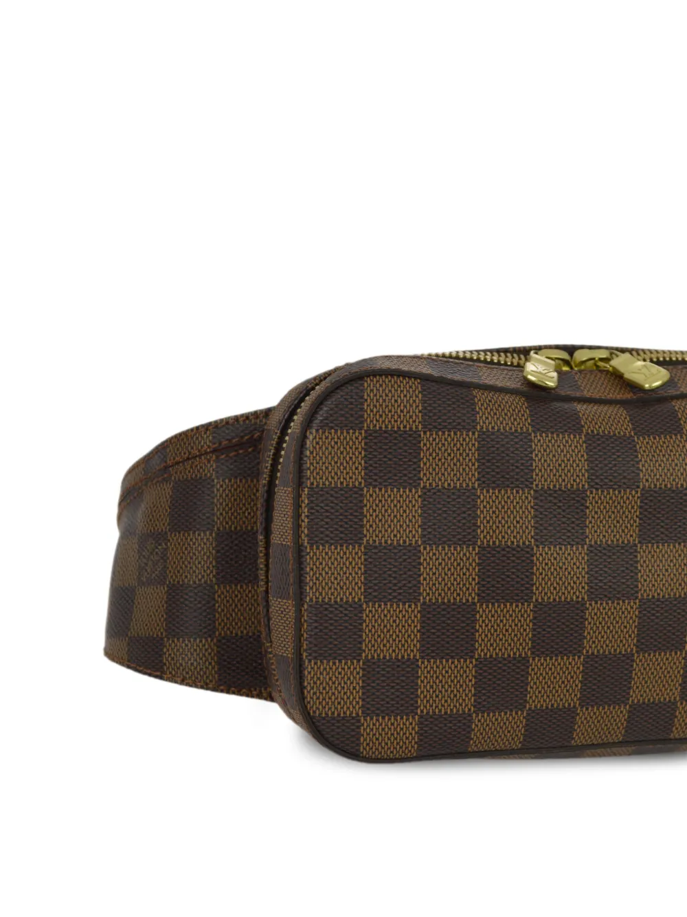 Pre-owned Louis Vuitton Damier Ebène Geronimos 腰包（2004年典藏款） In Brown