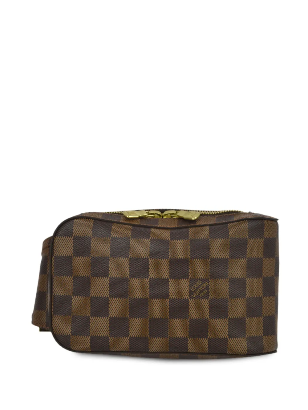 Pre-owned Louis Vuitton Damier Ebène Geronimos 腰包（2004年典藏款） In Brown